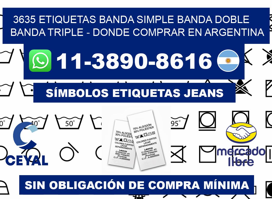 3635 etiquetas banda simple banda doble banda triple - Donde Comprar en Argentina