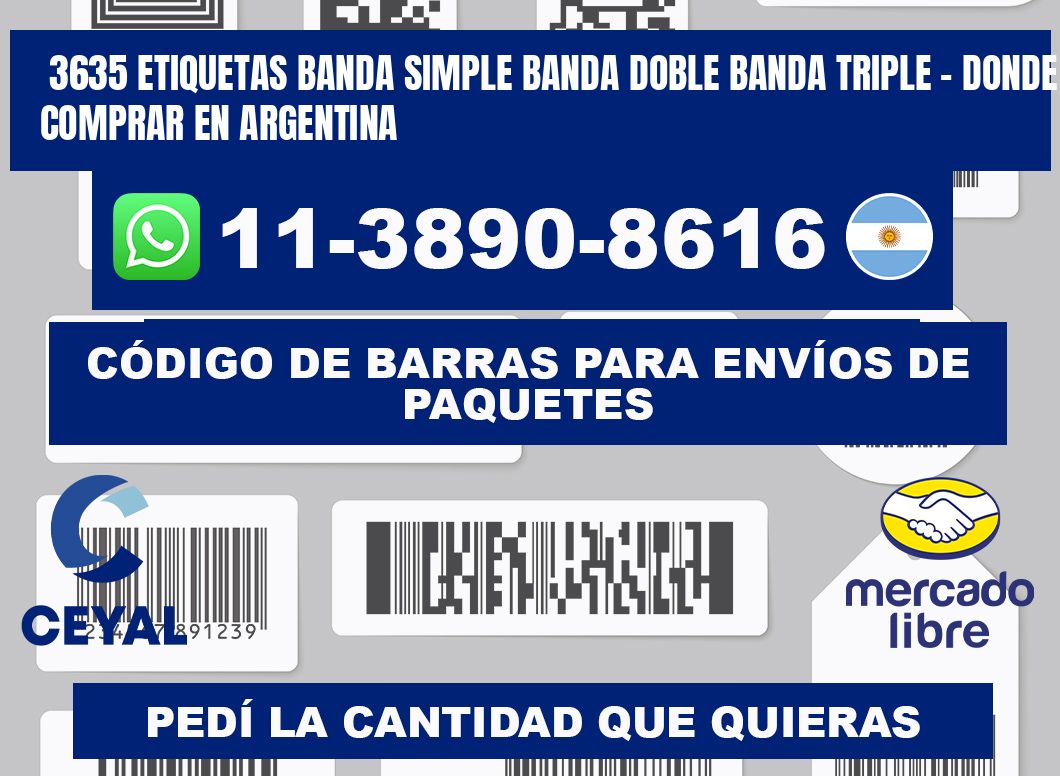 3635 etiquetas banda simple banda doble banda triple - Donde Comprar en Argentina