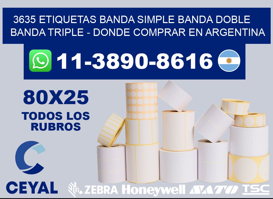 3635 etiquetas banda simple banda doble banda triple - Donde Comprar en Argentina