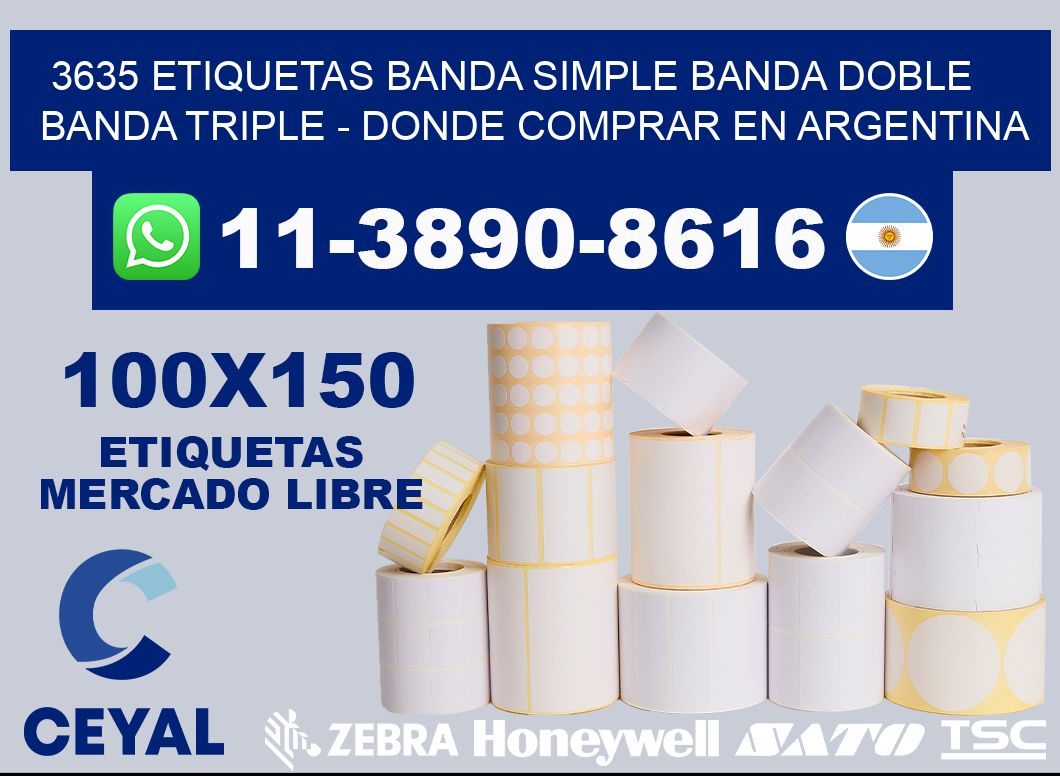3635 etiquetas banda simple banda doble banda triple - Donde Comprar en Argentina