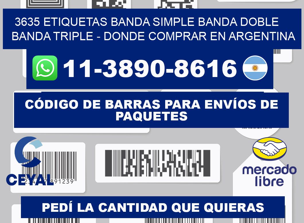 3635 etiquetas banda simple banda doble banda triple - Donde Comprar en Argentina