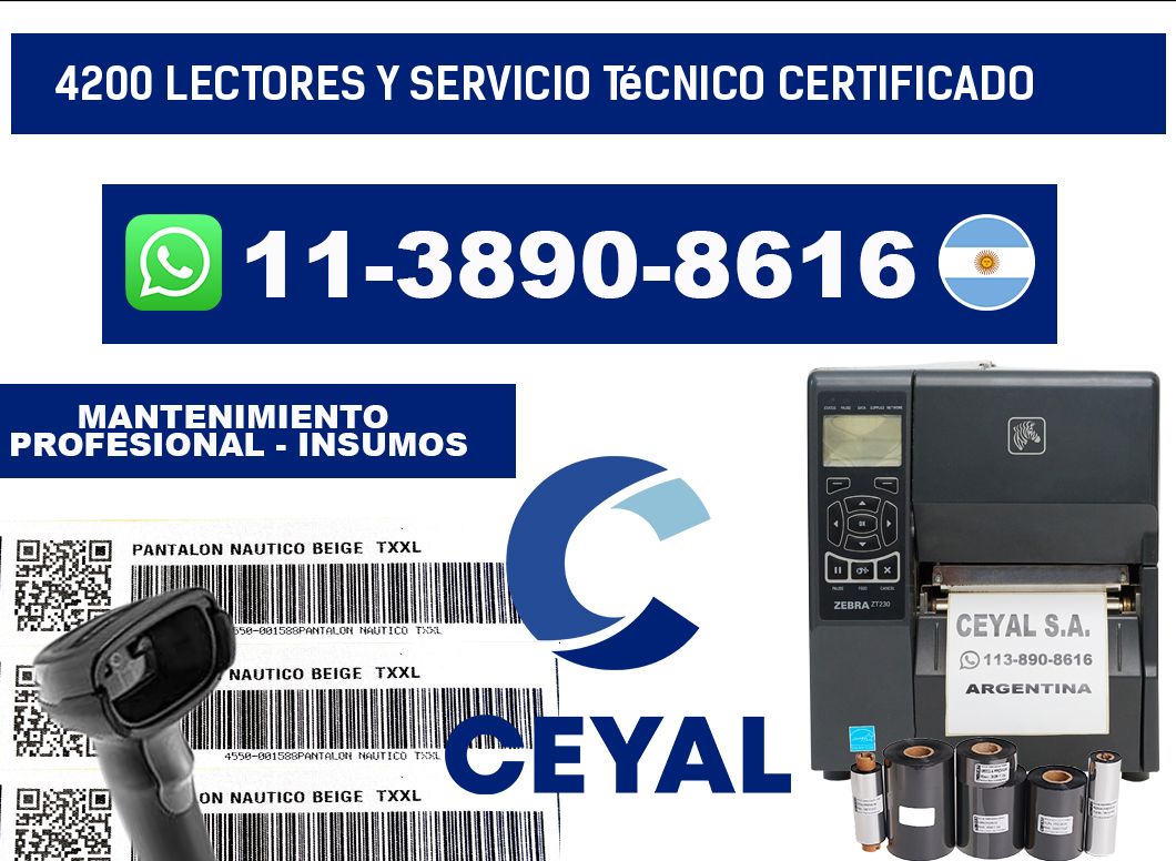 4200 Lectores y Servicio Técnico Certificado