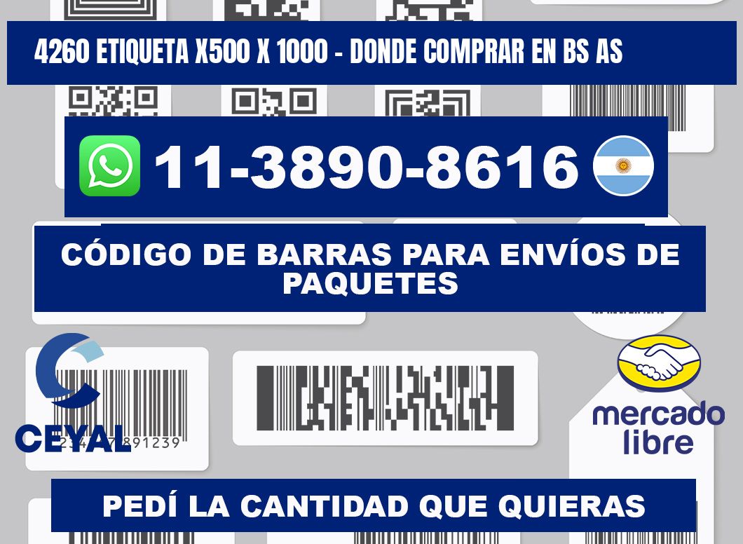 4260 etiqueta x500 x 1000 - Donde Comprar en bs as