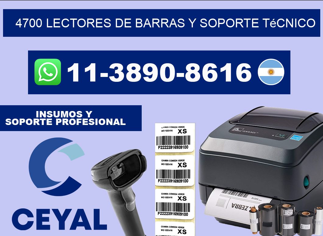 4700 Lectores de barras y Soporte Técnico