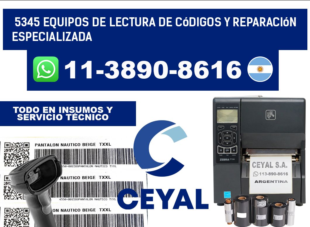 5345 Equipos de Lectura de códigos y Reparación Especializada