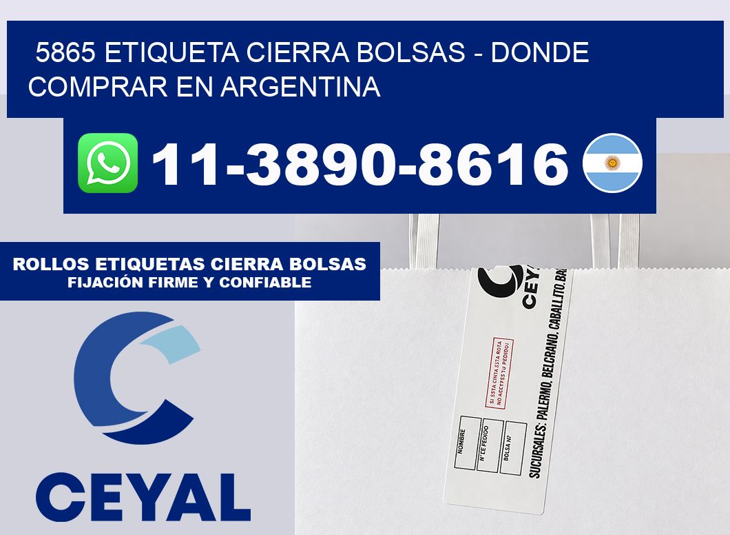 5865 etiqueta Cierra Bolsas – Donde Comprar en Argentina