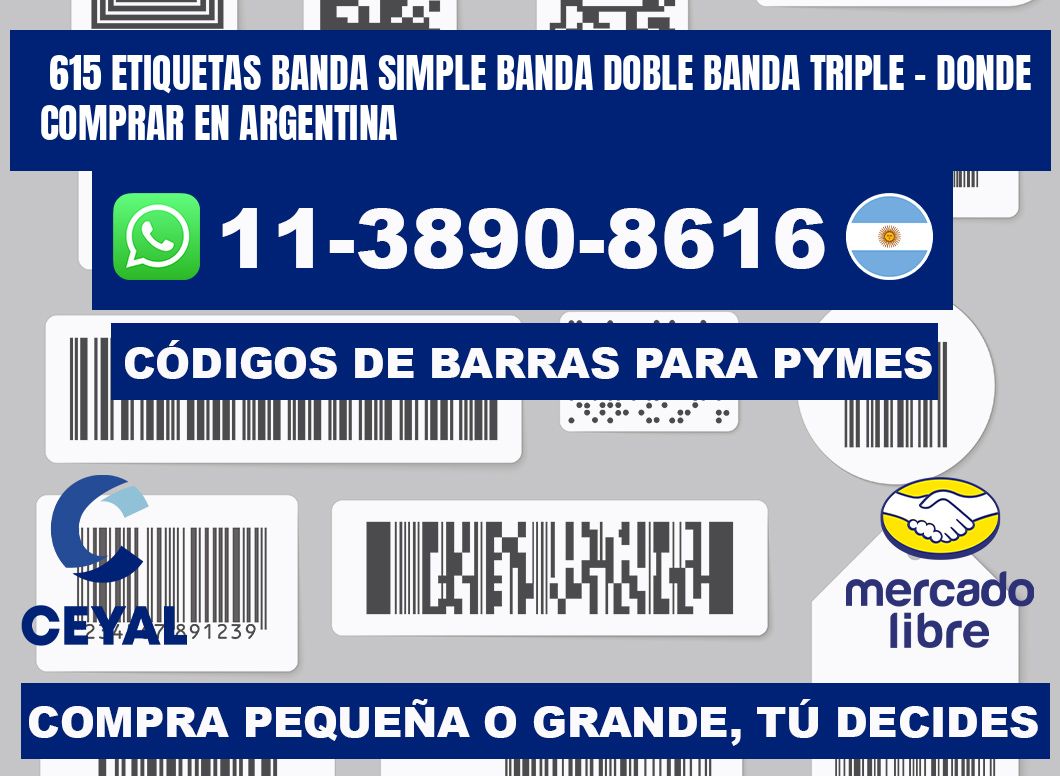 615 etiquetas banda simple banda doble banda triple - Donde Comprar en Argentina