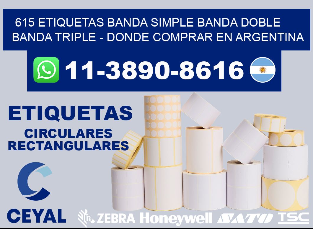 615 etiquetas banda simple banda doble banda triple - Donde Comprar en Argentina