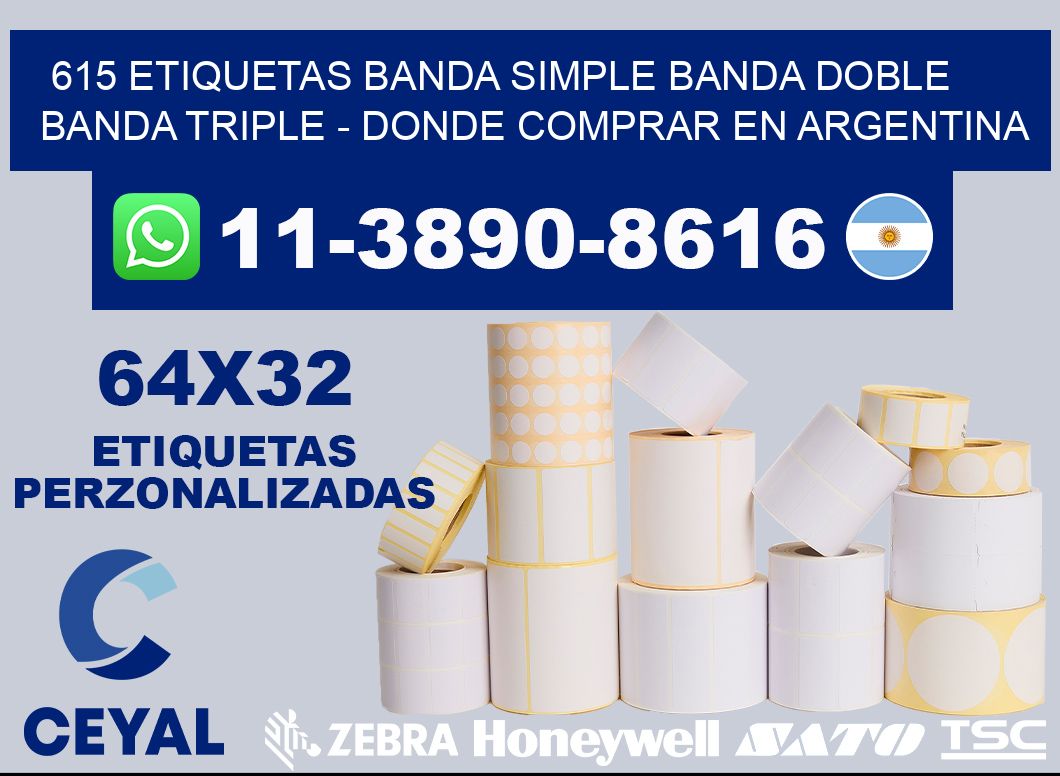 615 etiquetas banda simple banda doble banda triple - Donde Comprar en Argentina