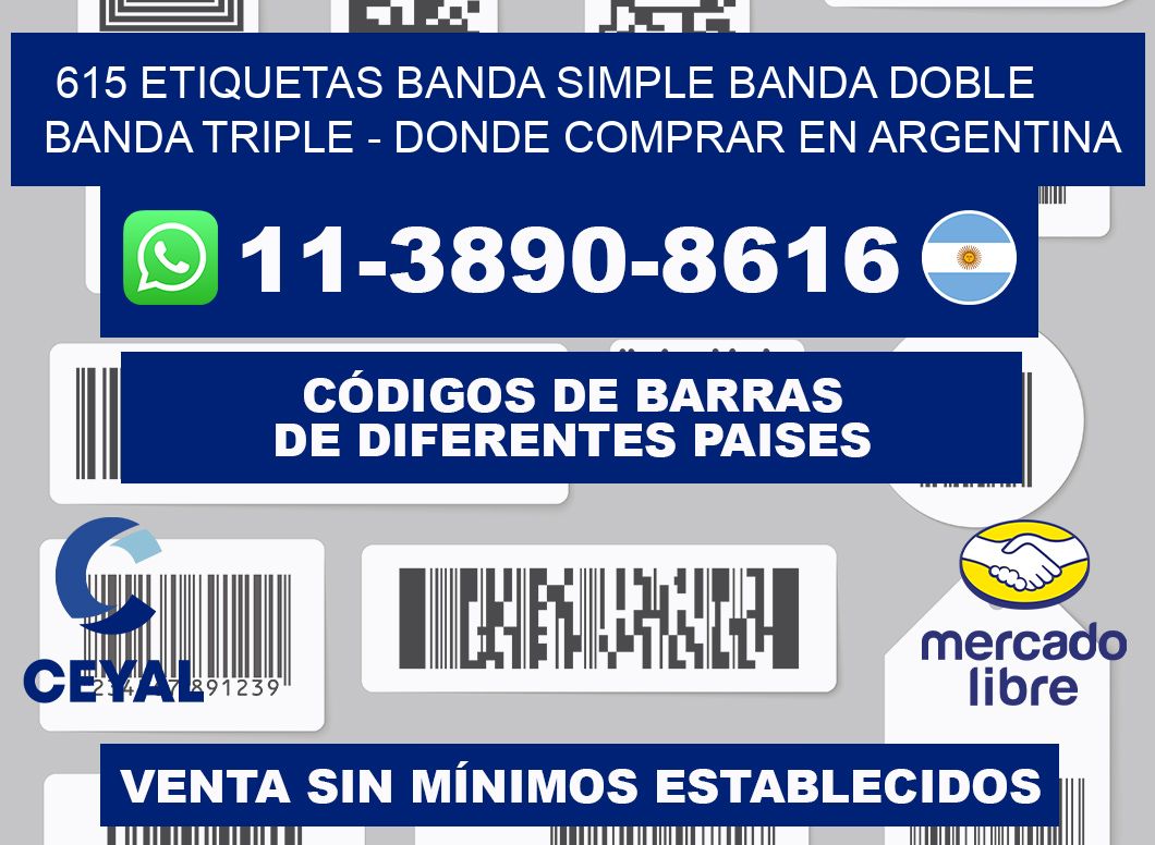 615 etiquetas banda simple banda doble banda triple - Donde Comprar en Argentina