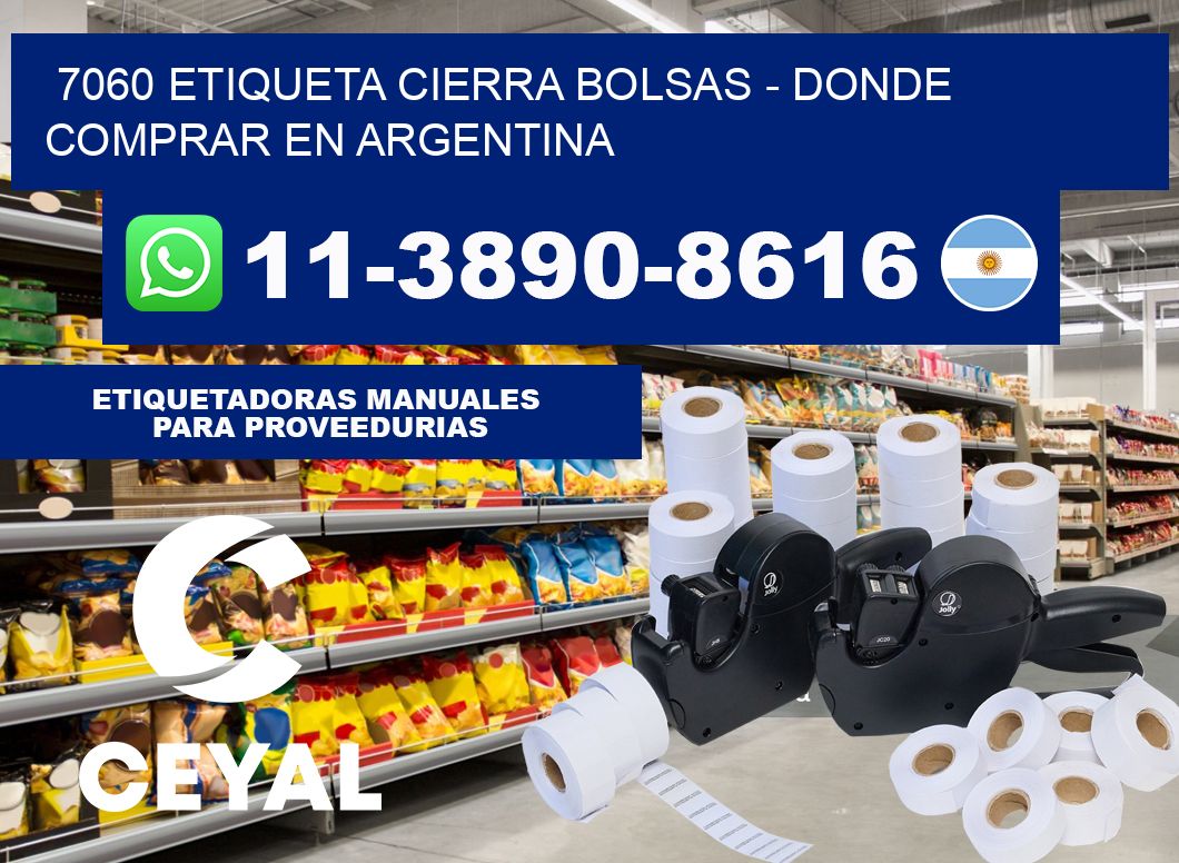 7060 etiqueta Cierra Bolsas - Donde Comprar en Argentina