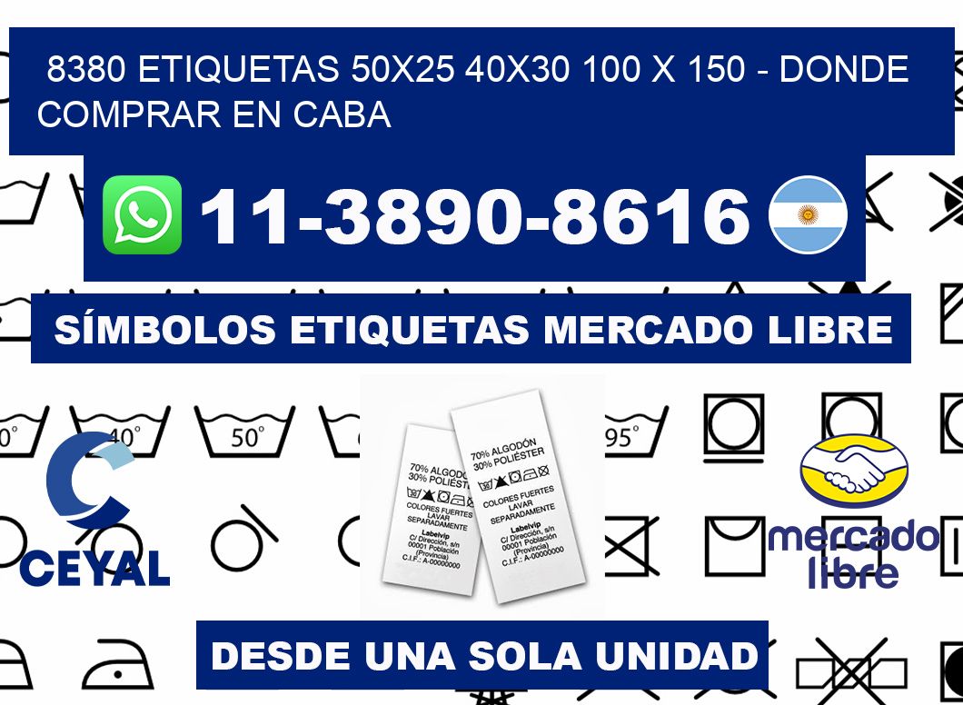 8380 etiquetas 50x25 40x30 100 x 150 - Donde Comprar en Caba