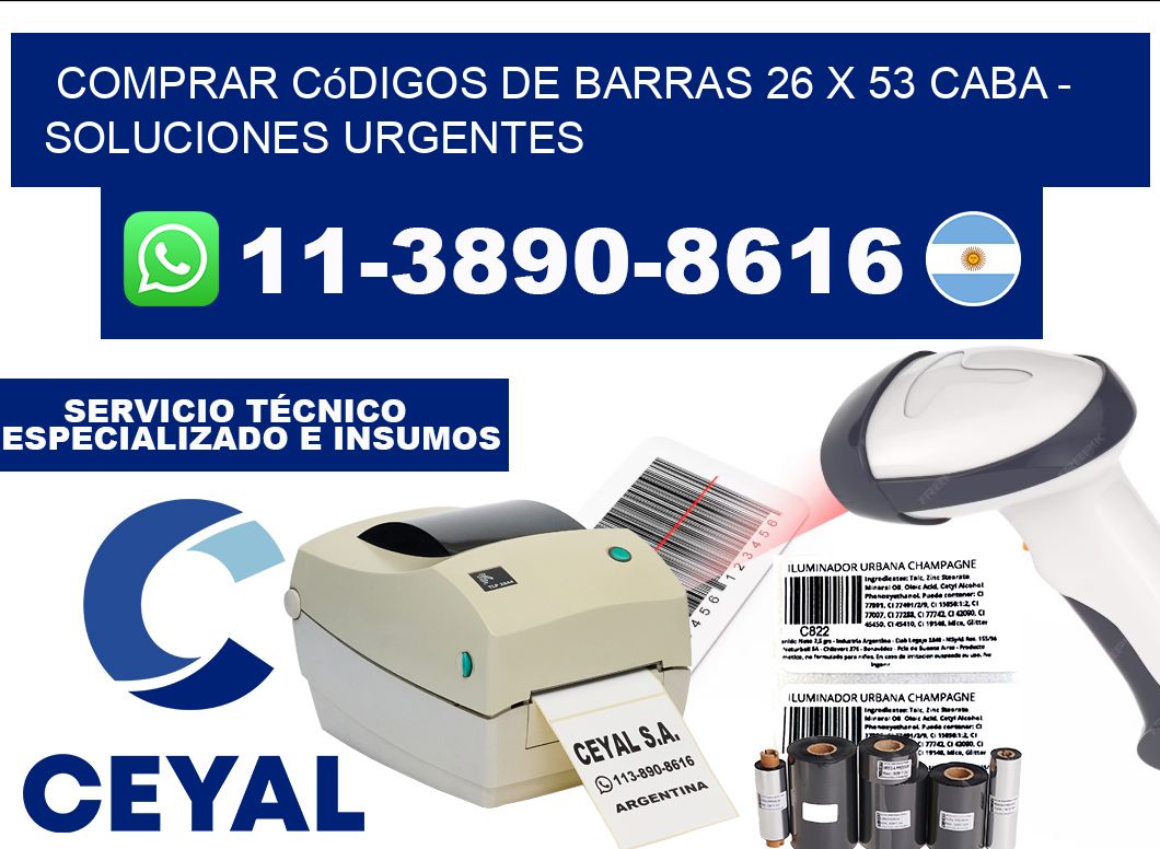 Comprar códigos de barras 26 x 53 CABA - soluciones urgentes