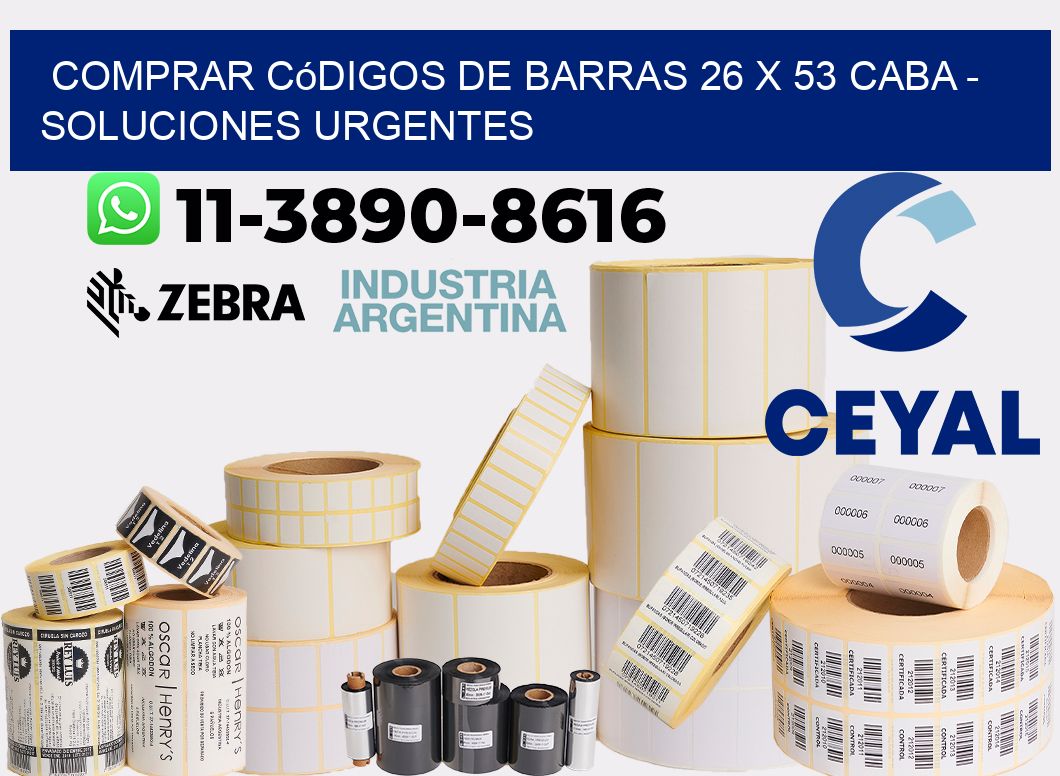 Comprar códigos de barras 26 x 53 CABA - soluciones urgentes