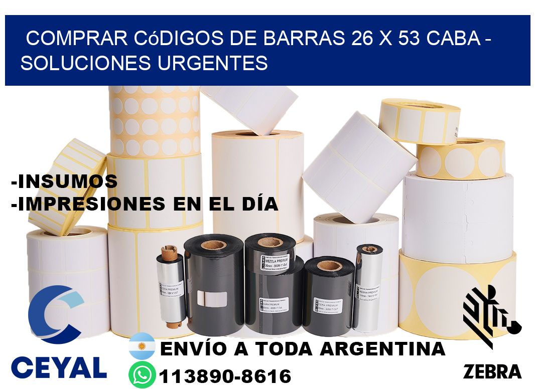 Comprar códigos de barras 26 x 53 CABA - soluciones urgentes