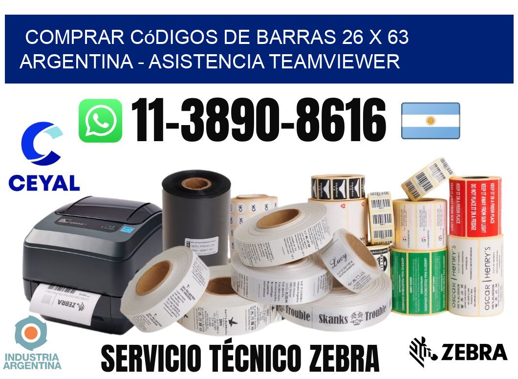 Comprar códigos de barras 26 x 63 argentina - asistencia teamviewer