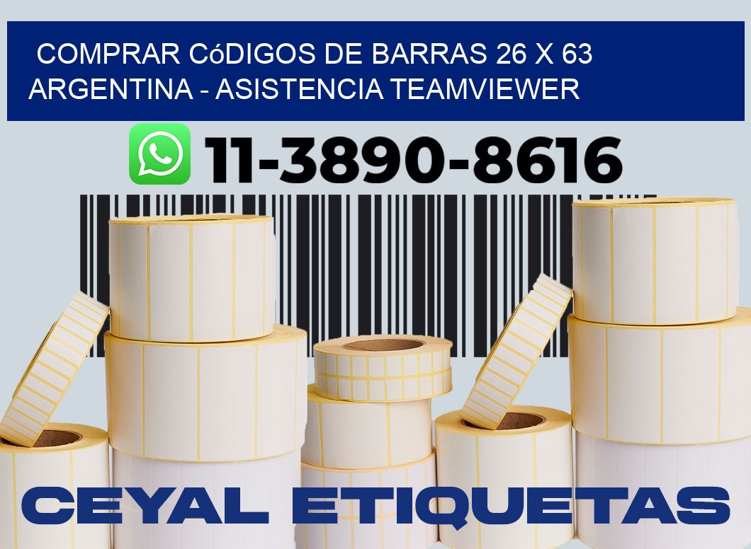 Comprar códigos de barras 26 x 63 argentina - asistencia teamviewer