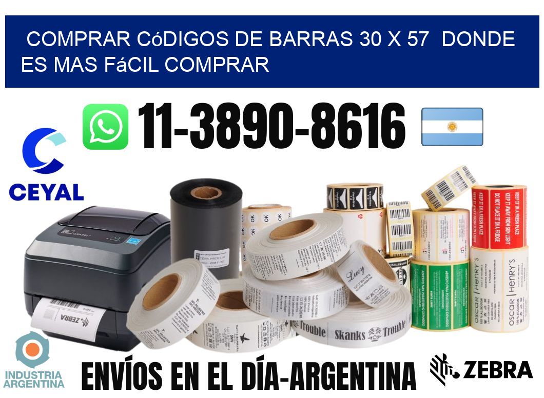 Comprar códigos de barras 30 x 57 Donde es mas fácil comprar