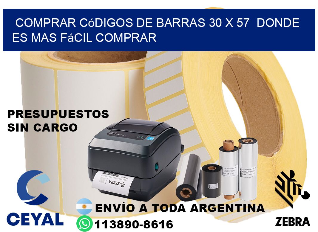 Comprar códigos de barras 30 x 57 Donde es mas fácil comprar