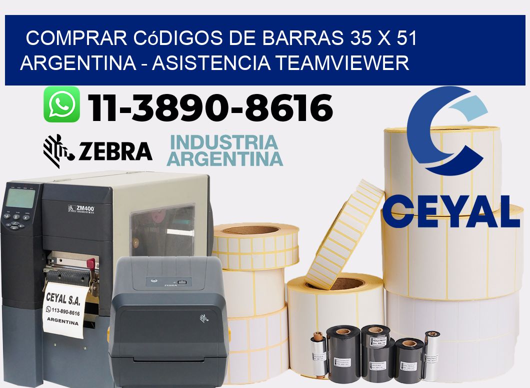 Comprar códigos de barras 35 x 51 argentina - asistencia teamviewer