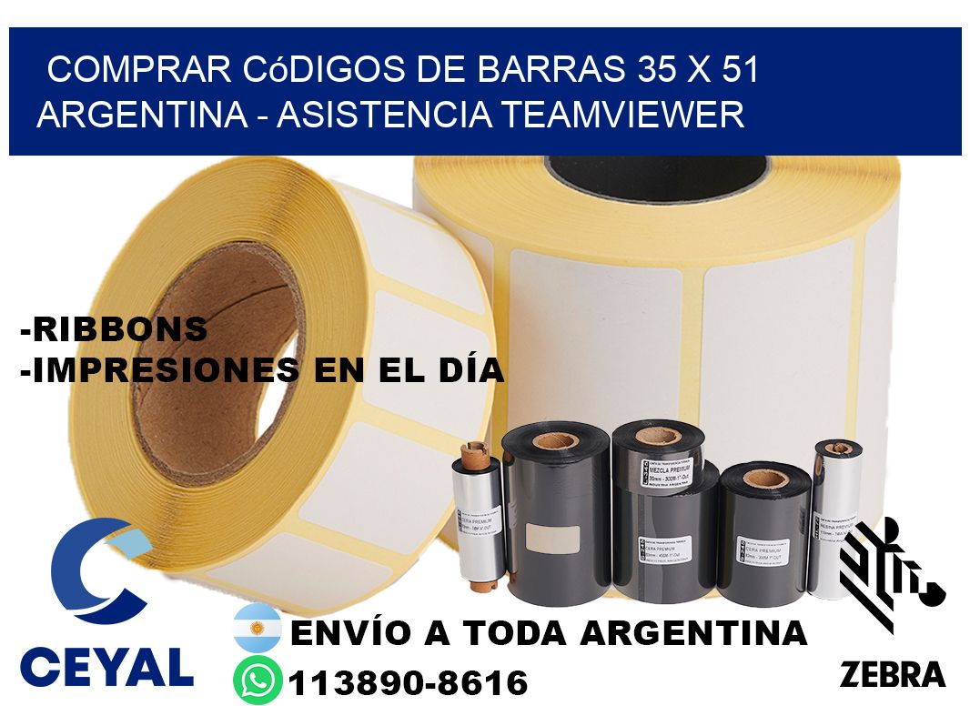 Comprar códigos de barras 35 x 51 argentina - asistencia teamviewer
