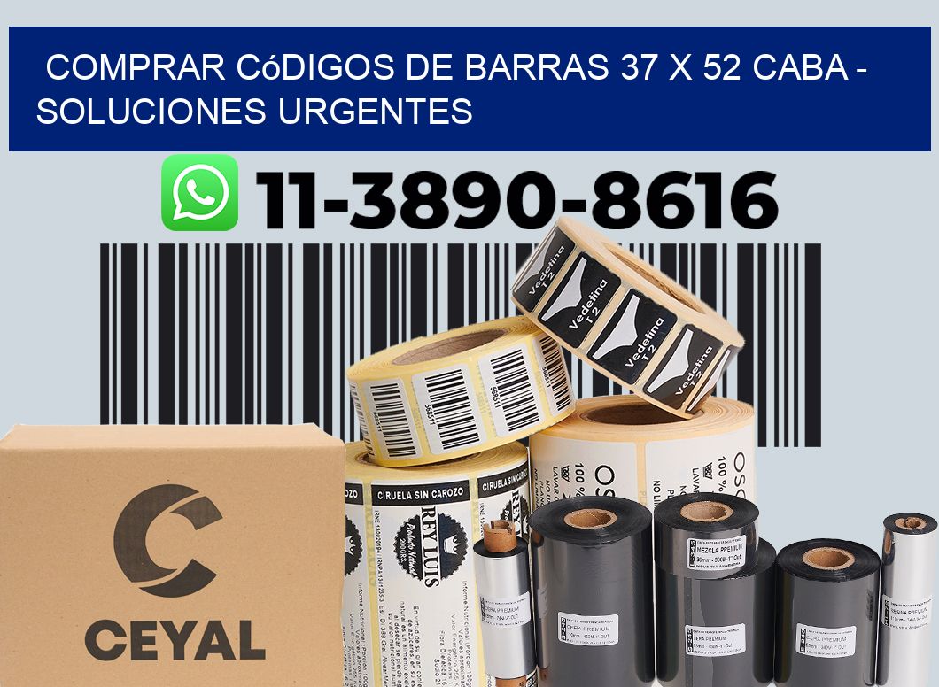 Comprar códigos de barras 37 x 52 CABA - soluciones urgentes
