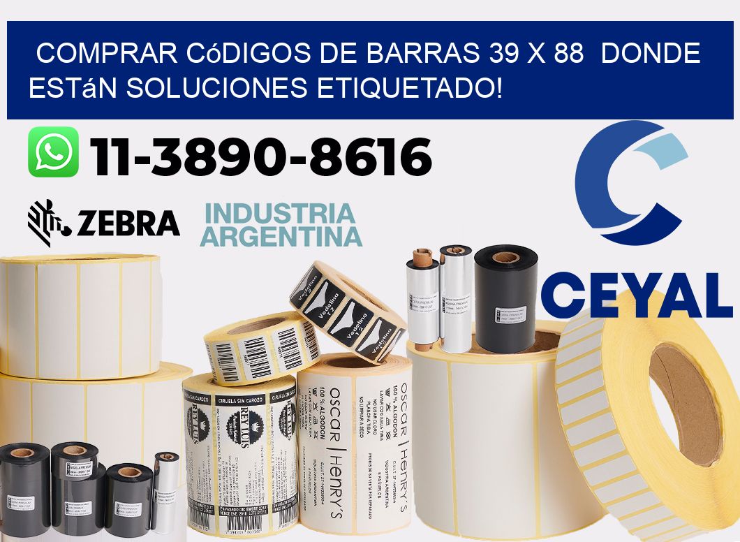 Comprar códigos de barras 39 x 88  donde están soluciones etiquetado!