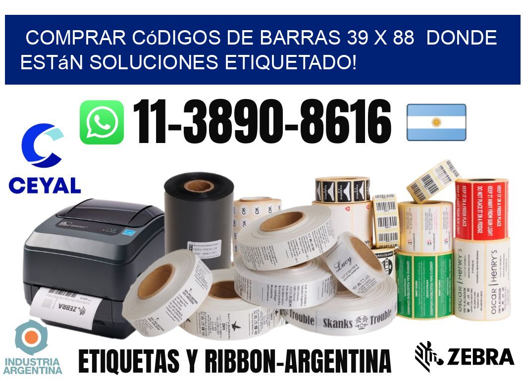 Comprar códigos de barras 39 x 88  donde están soluciones etiquetado!