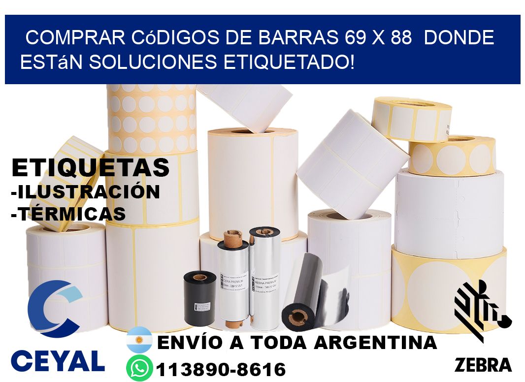 Comprar códigos de barras 69 x 88  donde están soluciones etiquetado!