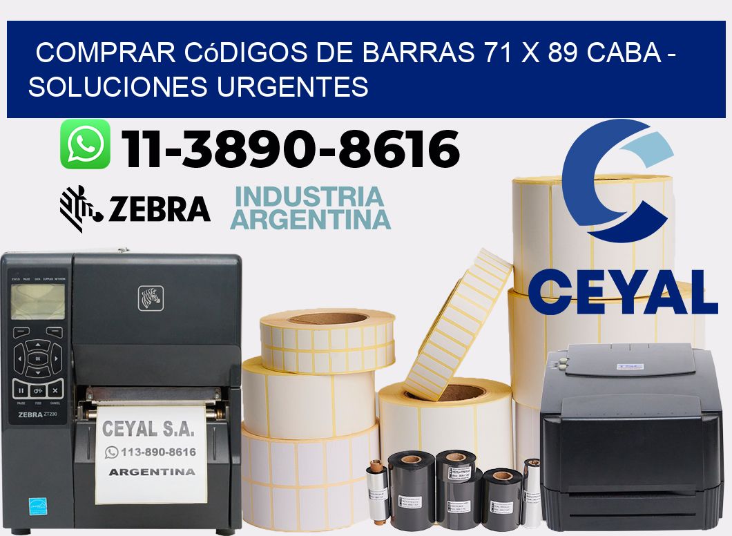 Comprar códigos de barras 71 x 89 CABA - soluciones urgentes