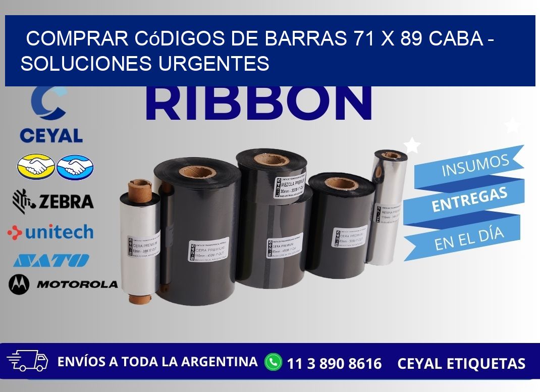 Comprar códigos de barras 71 x 89 CABA - soluciones urgentes