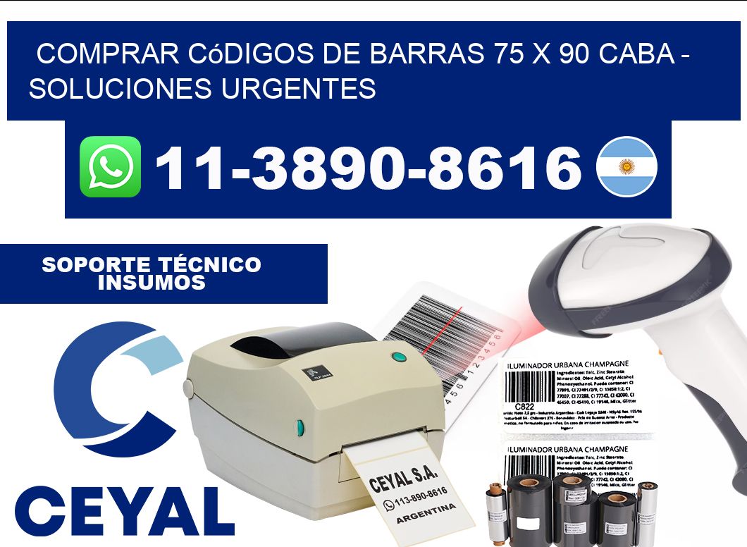 Comprar códigos de barras 75 x 90 CABA - soluciones urgentes