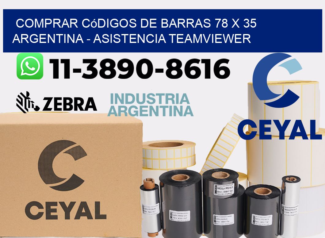 Comprar códigos de barras 78 x 35 argentina - asistencia teamviewer
