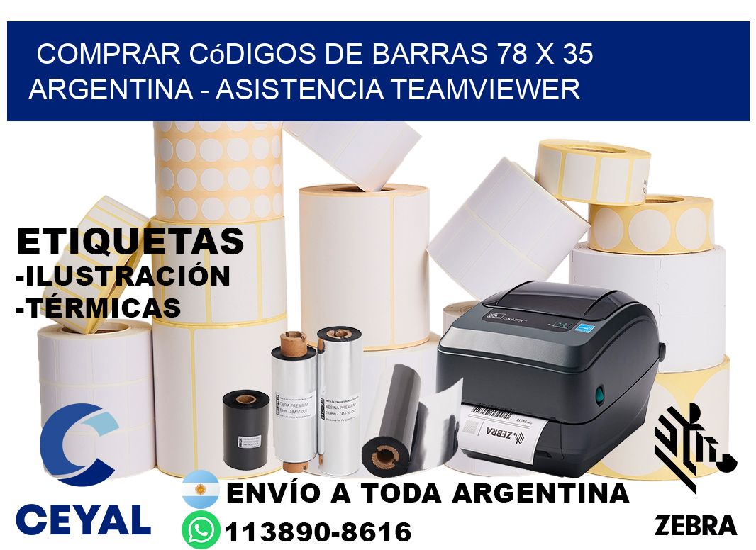 Comprar códigos de barras 78 x 35 argentina - asistencia teamviewer