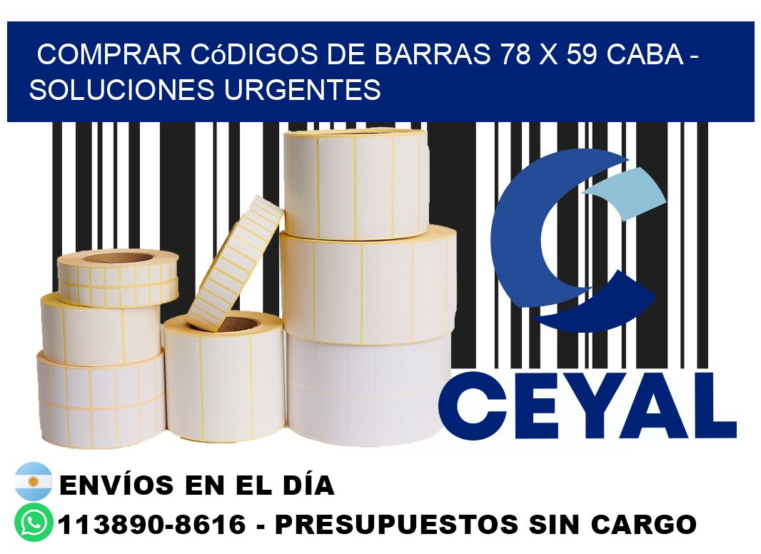 Comprar códigos de barras 78 x 59 CABA - soluciones urgentes