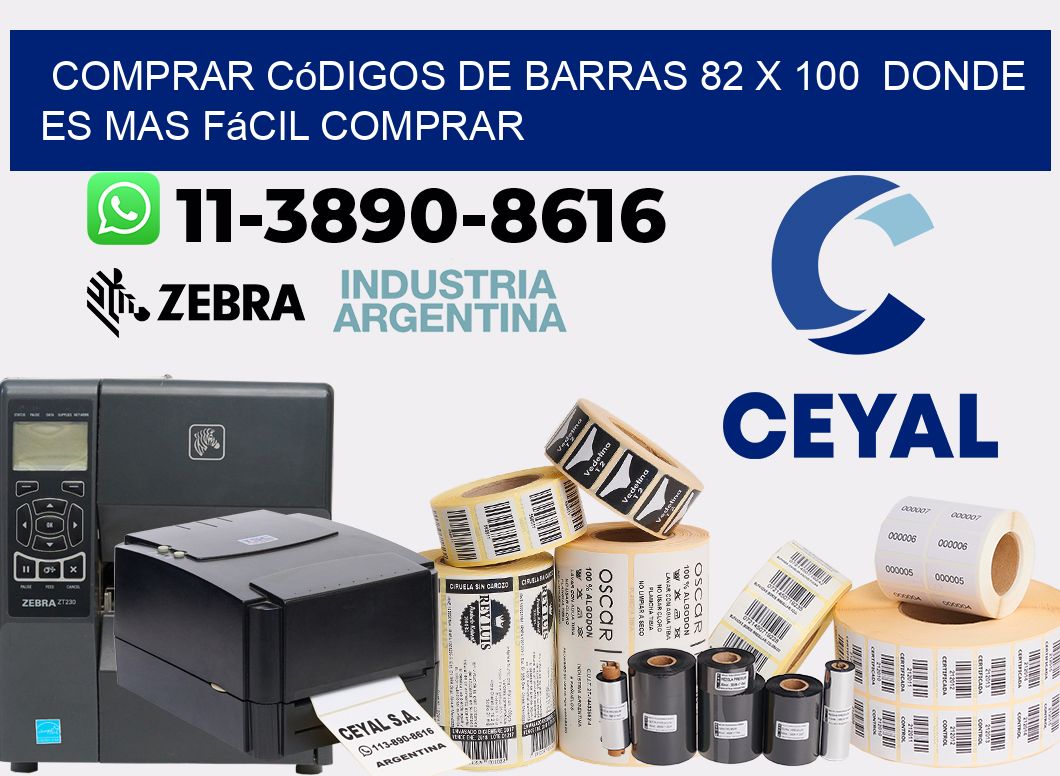 Comprar códigos de barras 82 x 100  Donde es mas fácil comprar