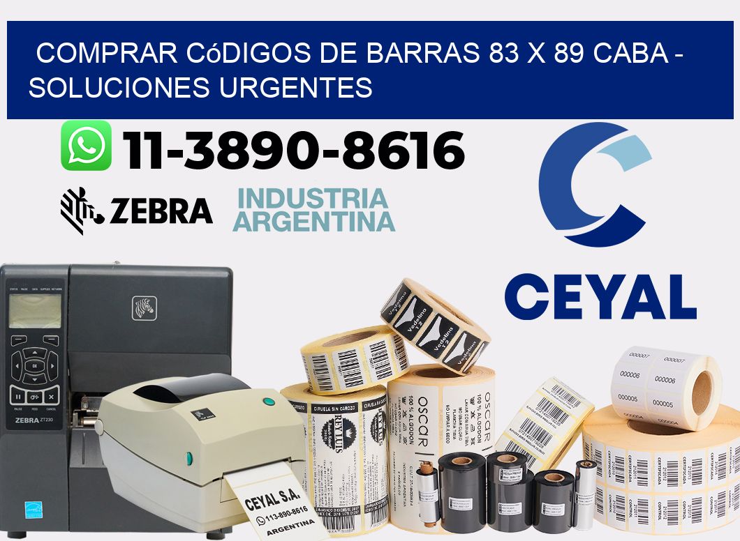 Comprar códigos de barras 83 x 89 CABA - soluciones urgentes