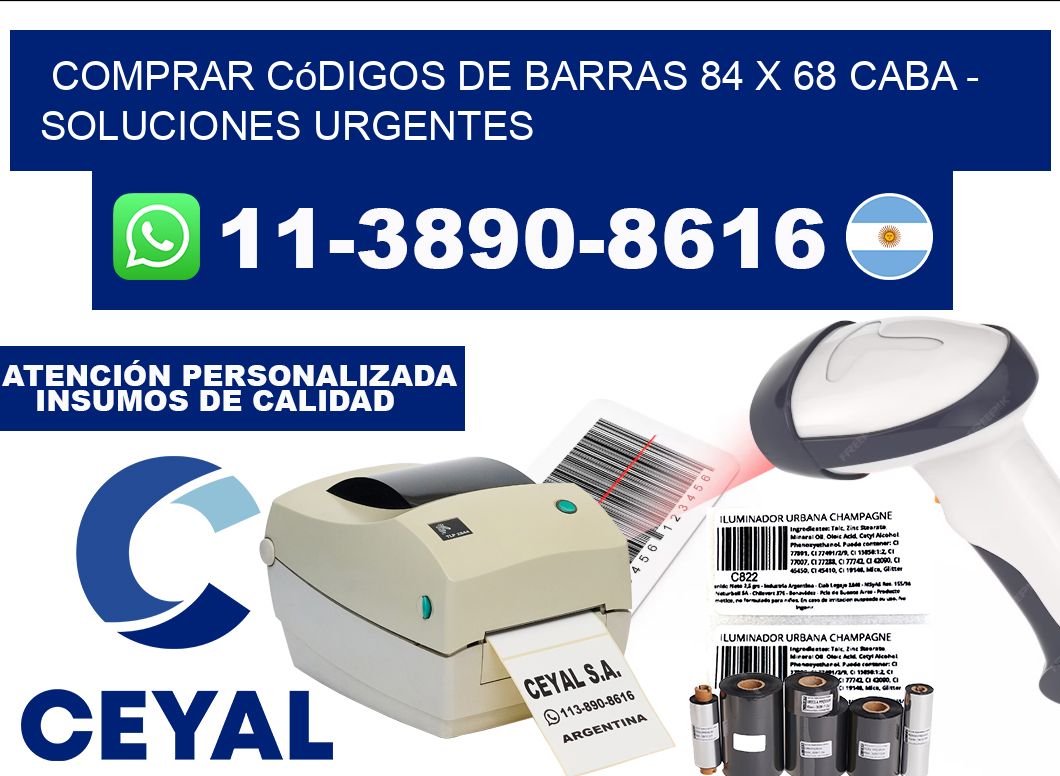 Comprar códigos de barras 84 x 68 CABA - soluciones urgentes