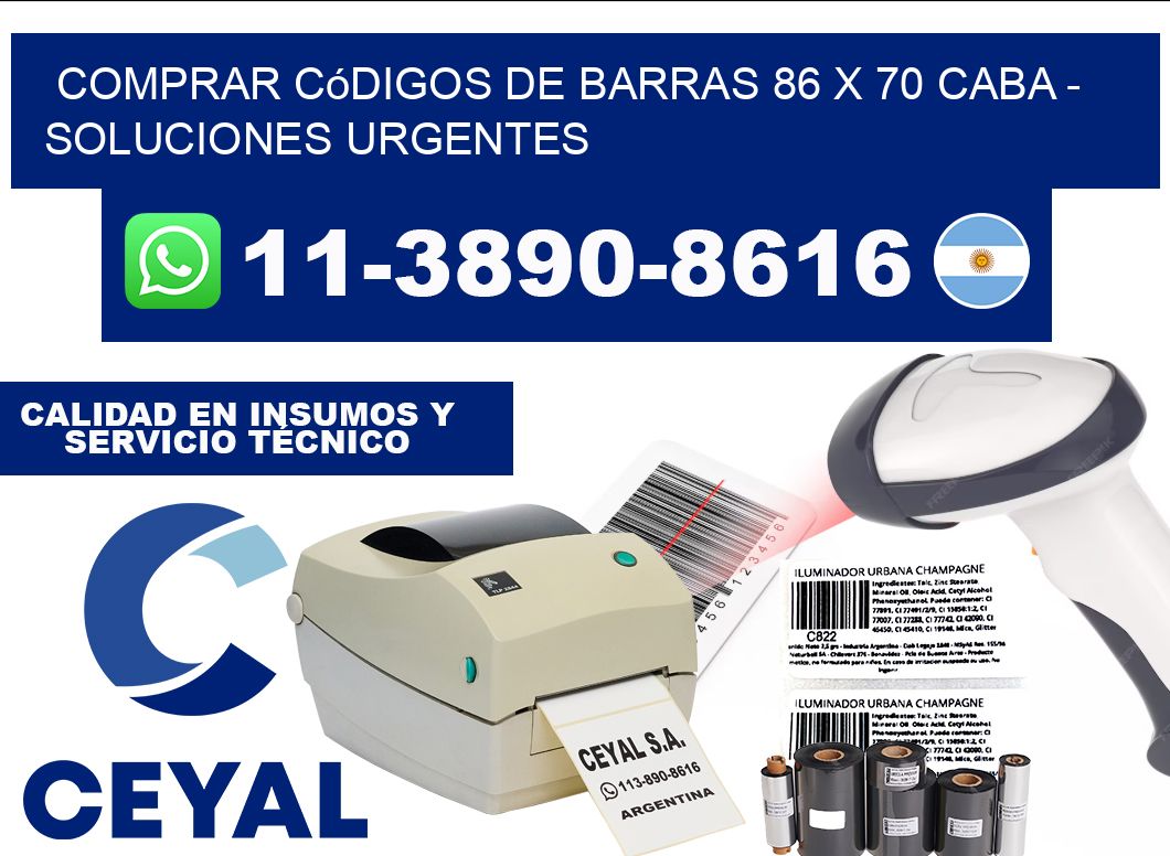 Comprar códigos de barras 86 x 70 CABA - soluciones urgentes