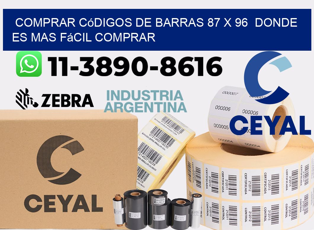 Comprar códigos de barras 87 x 96 Donde es mas fácil comprar