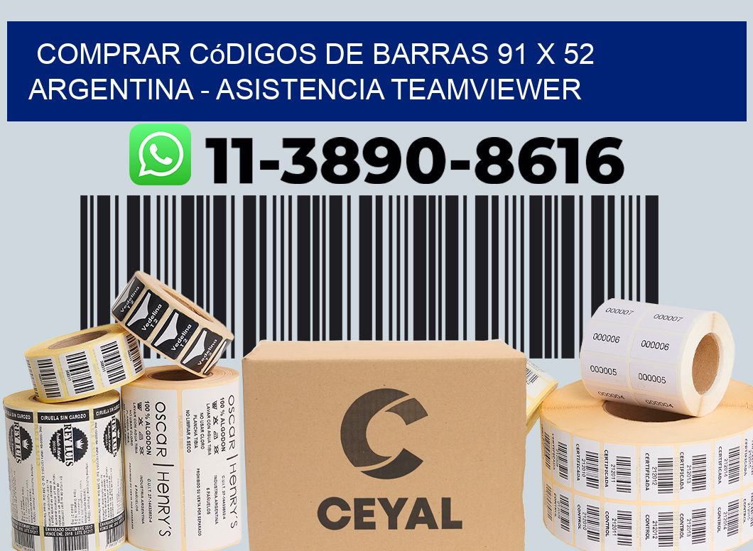 Comprar códigos de barras 91 x 52 argentina - asistencia teamviewer