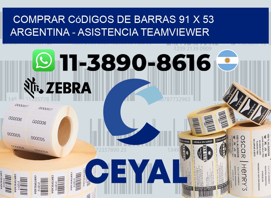 Comprar códigos de barras 91 x 53 argentina - asistencia teamviewer