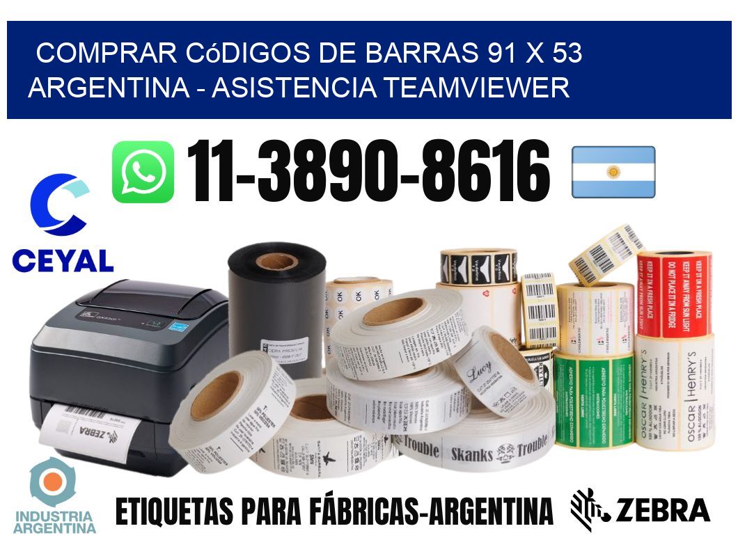 Comprar códigos de barras 91 x 53 argentina - asistencia teamviewer