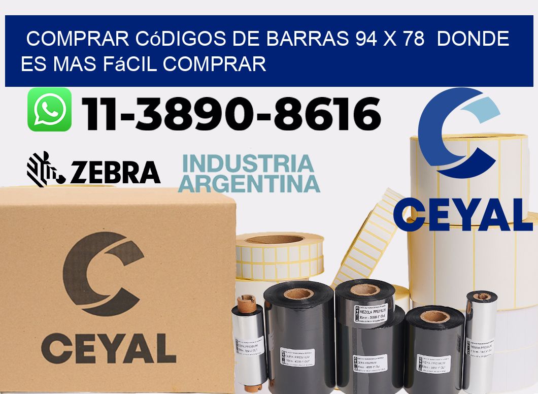 Comprar códigos de barras 94 x 78  Donde es mas fácil comprar
