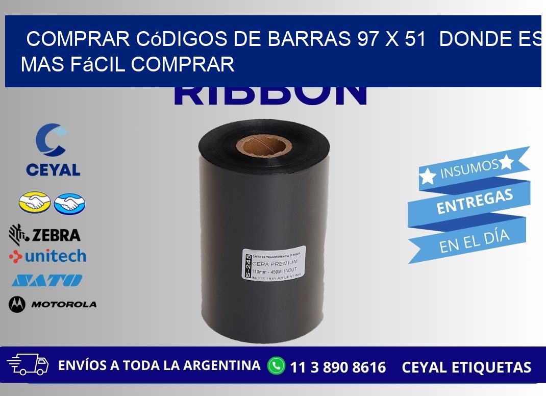 Comprar códigos de barras 97 x 51  Donde es mas fácil comprar