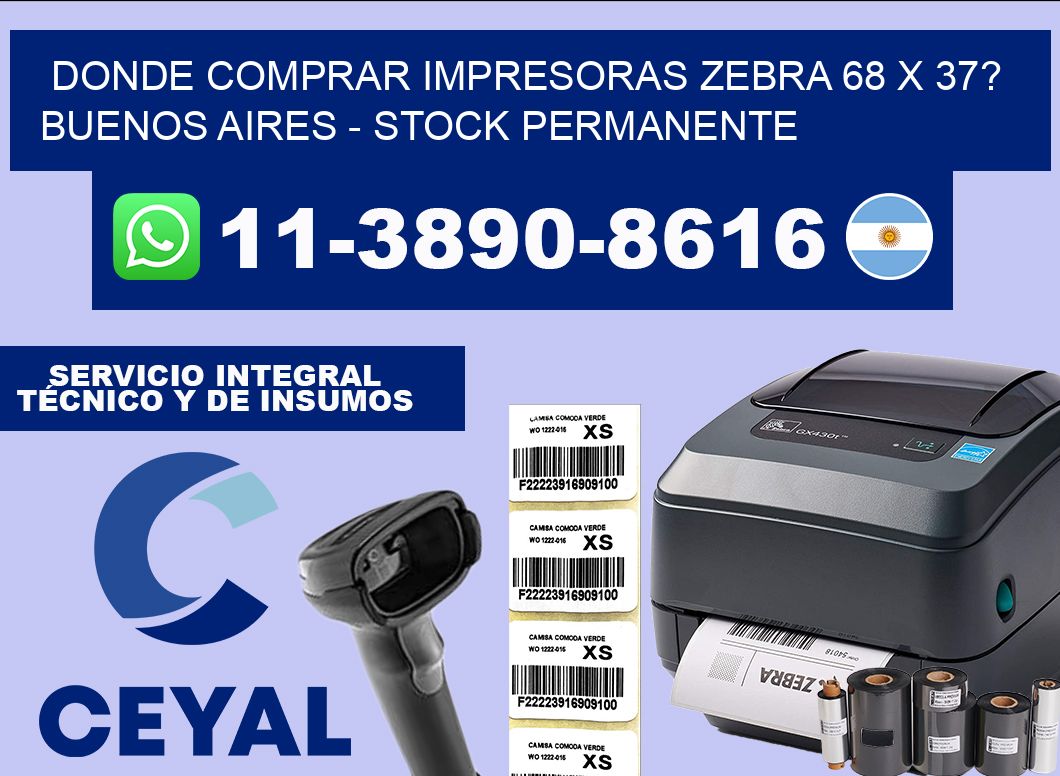 Donde Comprar impresoras zebra 68 x 37? Buenos Aires – Stock permanente