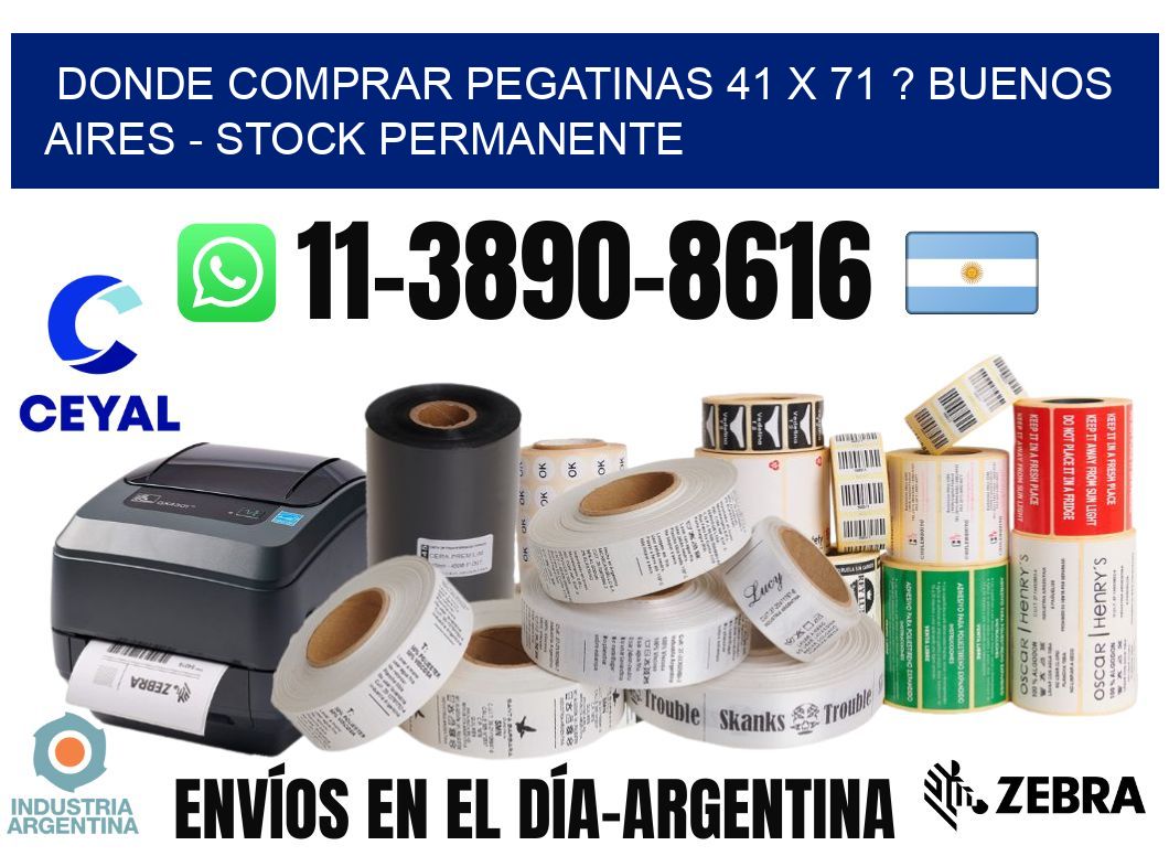 Donde Comprar pegatinas 41 x 71 ? Buenos Aires - Stock permanente