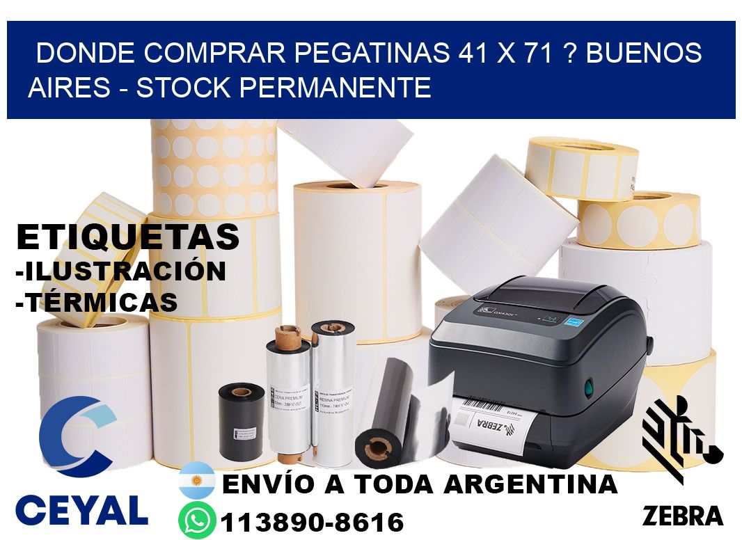 Donde Comprar pegatinas 41 x 71 ? Buenos Aires - Stock permanente