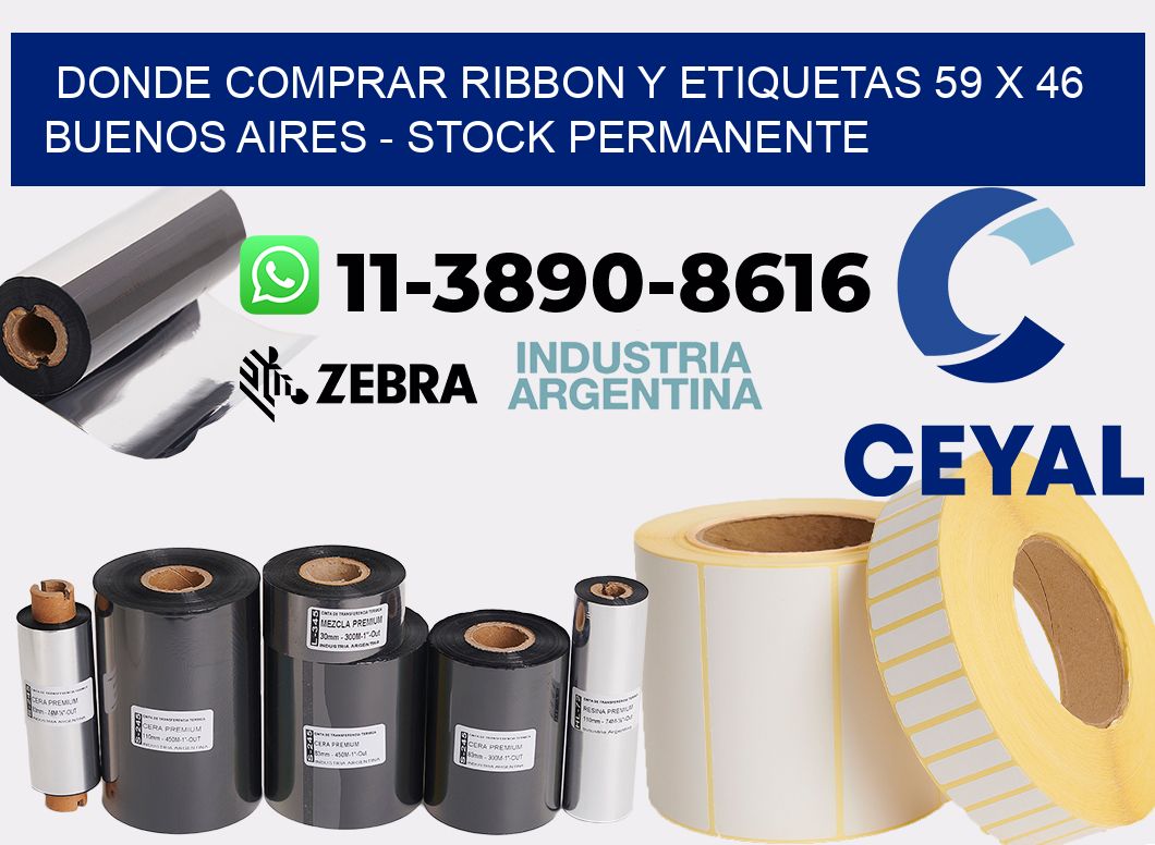 Donde Comprar ribbon y etiquetas 59 x 46 Buenos Aires - Stock permanente