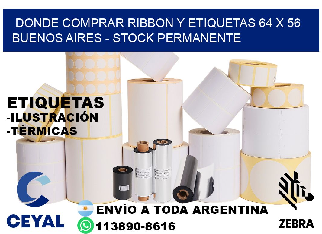 Donde Comprar ribbon y etiquetas 64 x 56 Buenos Aires - Stock permanente